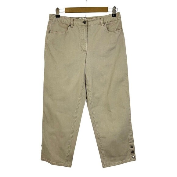 Talbots Womens Size 8 Cotton Blend Beige Cropped Jeans - Picture 1 of 4